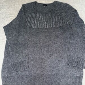 Talbots Charcoal Textured Crew Neck Sweater